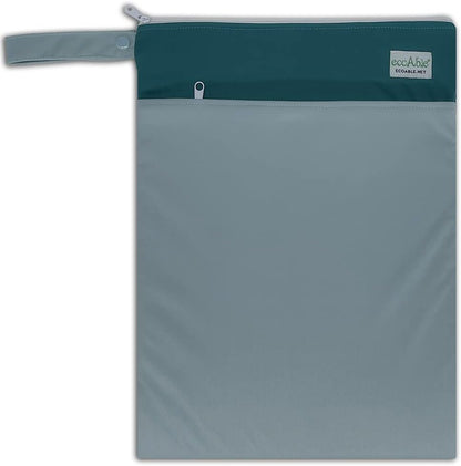 Wet Dry Bag: 12x14 Travel Organizer for Diapers, Toiletries, Laundry, Beach, Pool, Stroller, Dirty Gym Clothes, Swimsuits (Lemon)