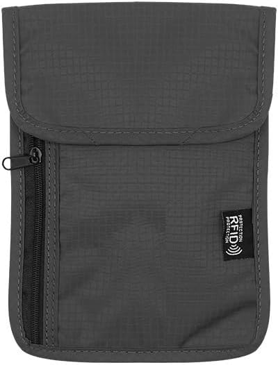 Travel Neck Wallet with RFID Blocking Hidden Passport Holder Neck Pouch Lightweight Travel Organizer for Passport Cards Cash & Documents Water-Resistant Neck Wallet for Men & Women (Brown)