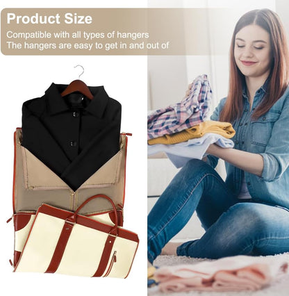 Convertible Garment Bag for Travel, 45L Carry On Garment Duffle Bag for Men Women with Shoe Compartment & Shoulder Strap, PU Leather, 2 in 1 Hanging Suitcase Suit Bags Weekender Overnight Bags Pink