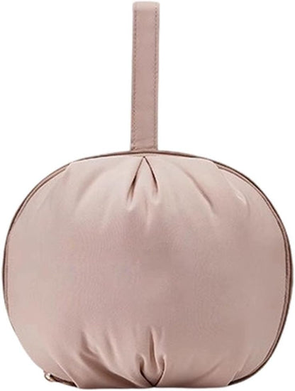 Lingerie Storage Bag Set, Waterproof and Foldable, Multi-compartment Storage Bag, Portable Bra Bag for Travel and Home (White+Pink)