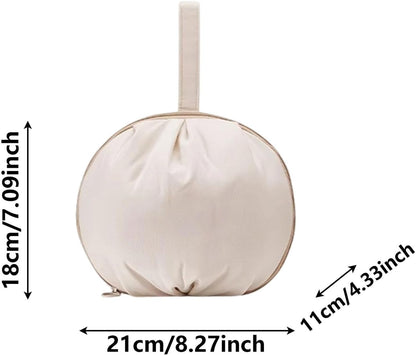 Lingerie Storage Bag Set, Waterproof and Foldable, Multi-compartment Storage Bag, Portable Bra Bag for Travel and Home (White+Pink)