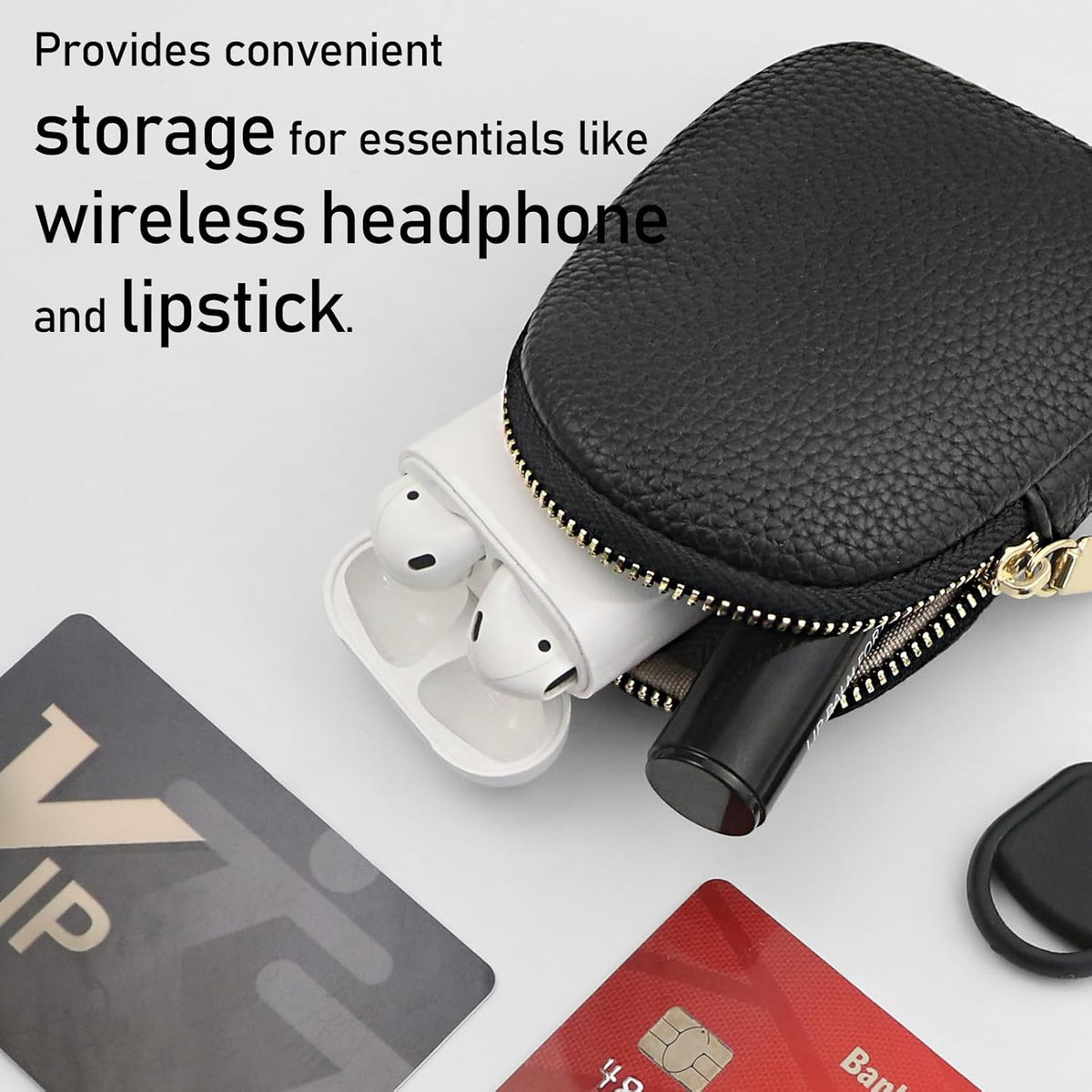 Adjustable Clip and Go Strap with Zippered Pouch Phone Lanyard Crossbody With Wallet for Shopping&Travel Anti-Theft Phone Strap with 1*clasp 2* Clear Lanyard Tether Tabs(Khaki)