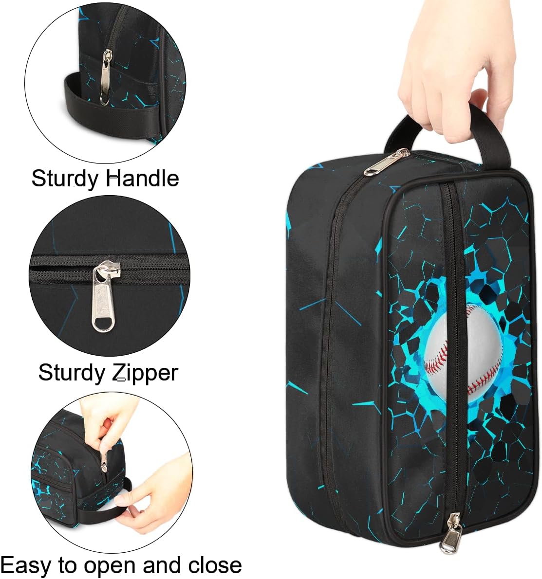 Travel Toiletry Bag for Boys Kids - Yellow Basketball Waterproof Hanging Cosmetic Hygiene Bags Lightweight Large Shave Kit for Toiletries Accessories Bathroom Stuff, Gifts for Men