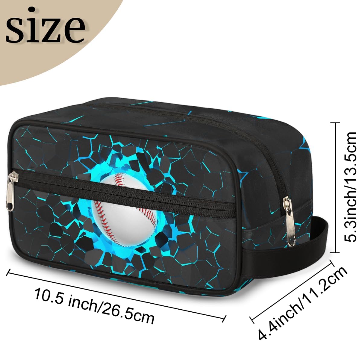 Travel Toiletry Bag for Boys Kids - Yellow Basketball Waterproof Hanging Cosmetic Hygiene Bags Lightweight Large Shave Kit for Toiletries Accessories Bathroom Stuff, Gifts for Men
