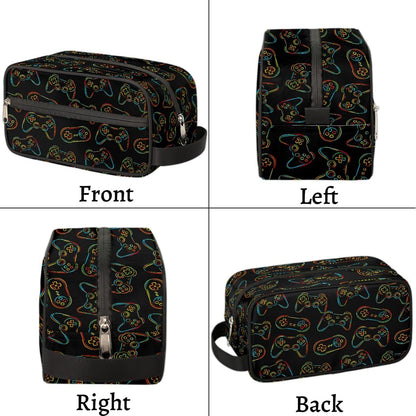 Travel Toiletry Bag for Boys Kids - Yellow Basketball Waterproof Hanging Cosmetic Hygiene Bags Lightweight Large Shave Kit for Toiletries Accessories Bathroom Stuff, Gifts for Men