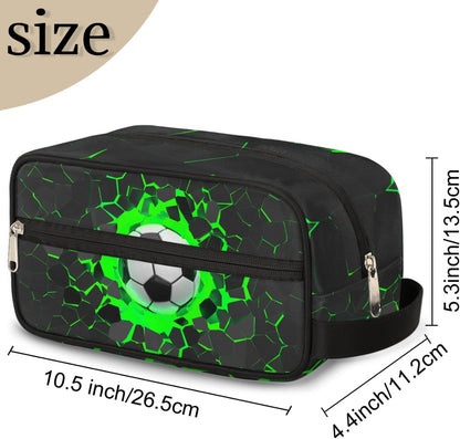 Travel Toiletry Bag for Boys Kids - Yellow Basketball Waterproof Hanging Cosmetic Hygiene Bags Lightweight Large Shave Kit for Toiletries Accessories Bathroom Stuff, Gifts for Men