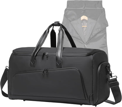 Convertible Garment Bag for Travel, Carry on Garment Waterproof Suit Duffle Bag with Shoe Compartment - 3 in 1 Travel Garment Bag for Men Women