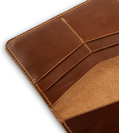 Personalized Leather, Passport Holder For Travel | Handmade Passport Wallet Cover Case | Travel Document Holder, Passport Cover for Men, Women, and Family | Pike (Alpine Whiskey)