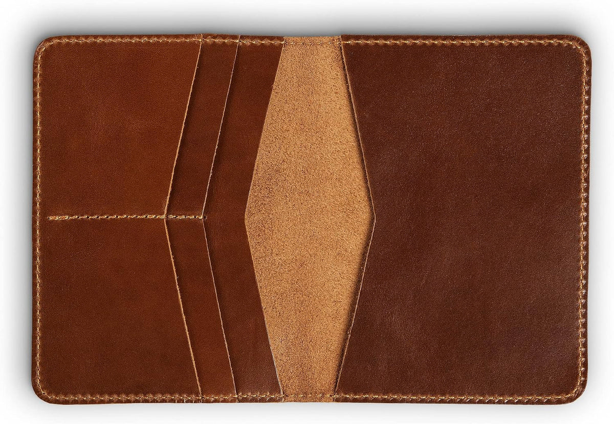 Personalized Leather, Passport Holder For Travel | Handmade Passport Wallet Cover Case | Travel Document Holder, Passport Cover for Men, Women, and Family | Pike (Alpine Whiskey)