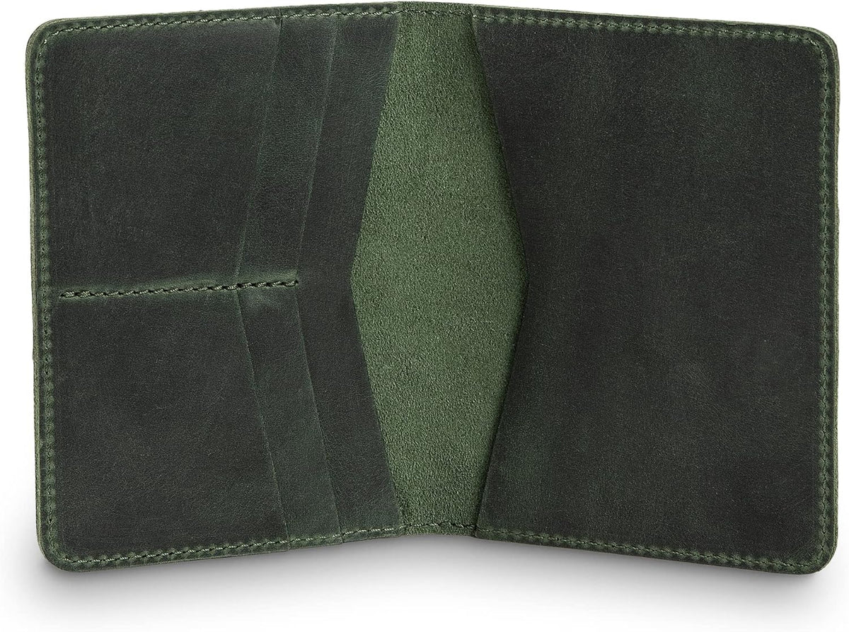 Personalized Leather, Passport Holder For Travel | Handmade Passport Wallet Cover Case | Travel Document Holder, Passport Cover for Men, Women, and Family | Pike (Alpine Whiskey)