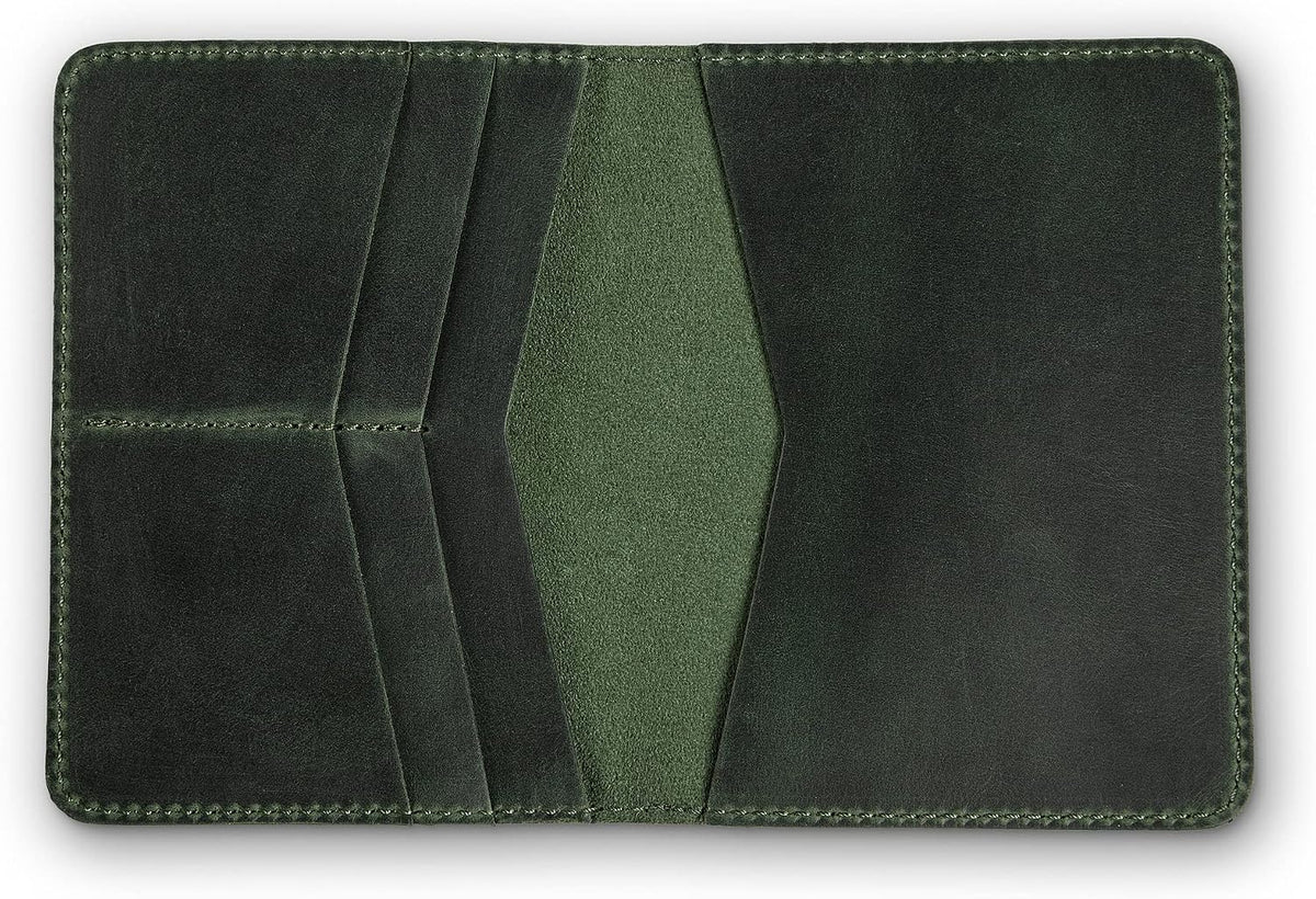 Personalized Leather, Passport Holder For Travel | Handmade Passport Wallet Cover Case | Travel Document Holder, Passport Cover for Men, Women, and Family | Pike (Alpine Whiskey)