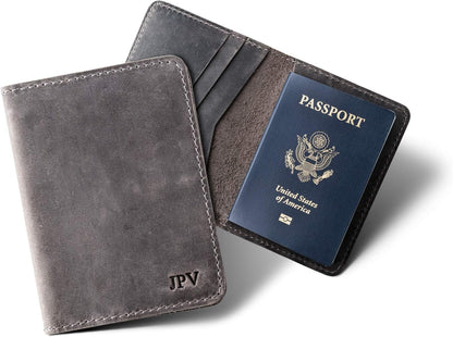 Personalized Leather, Passport Holder For Travel | Handmade Passport Wallet Cover Case | Travel Document Holder, Passport Cover for Men, Women, and Family | Pike (Alpine Whiskey)