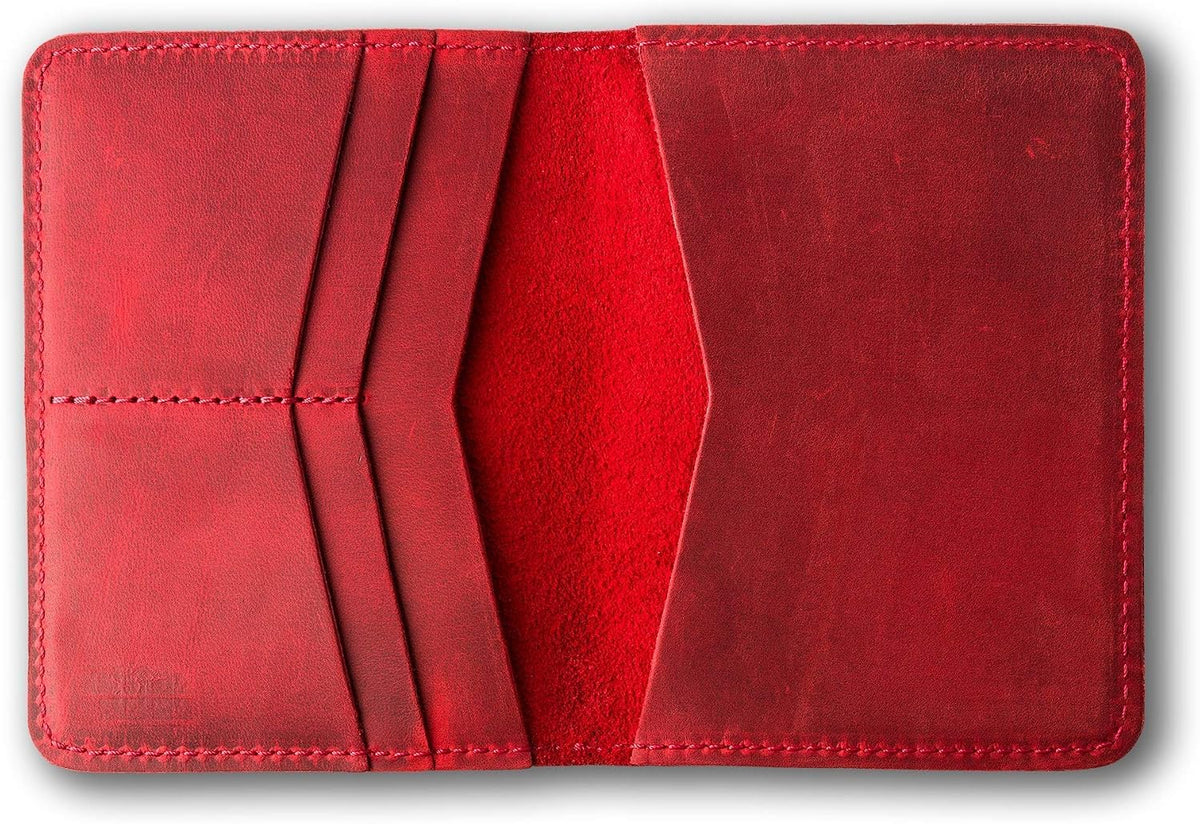 Personalized Leather, Passport Holder For Travel | Handmade Passport Wallet Cover Case | Travel Document Holder, Passport Cover for Men, Women, and Family | Pike (Alpine Whiskey)