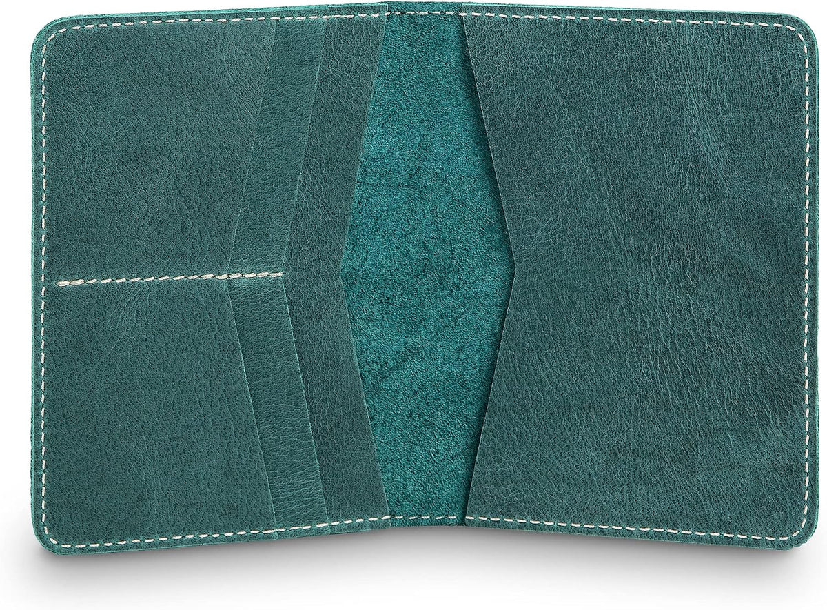 Personalized Leather, Passport Holder For Travel | Handmade Passport Wallet Cover Case | Travel Document Holder, Passport Cover for Men, Women, and Family | Pike (Alpine Whiskey)