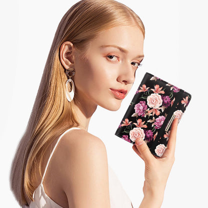Passport Cover Holder,Travel Wallet Credit Card Holder RFID Blocking Passport Wallets for Women and Men with Photo Slot, Gold Pink Marble
