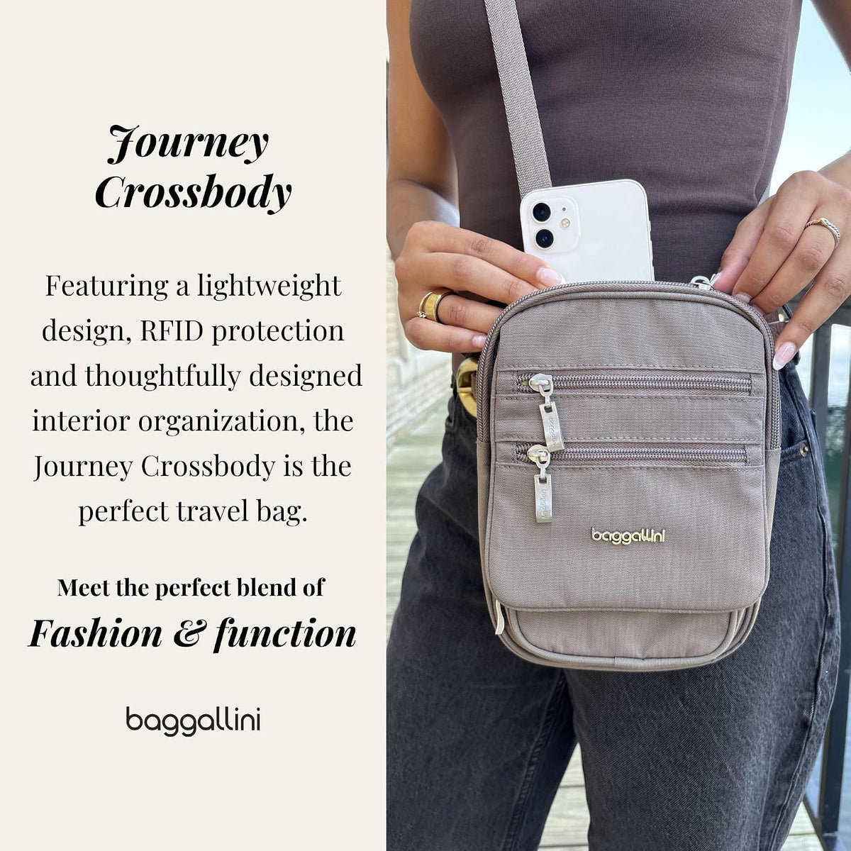 Journey Crossbody Bags for Women 9x6 Small Lightweight Travel Handbag W/RFID