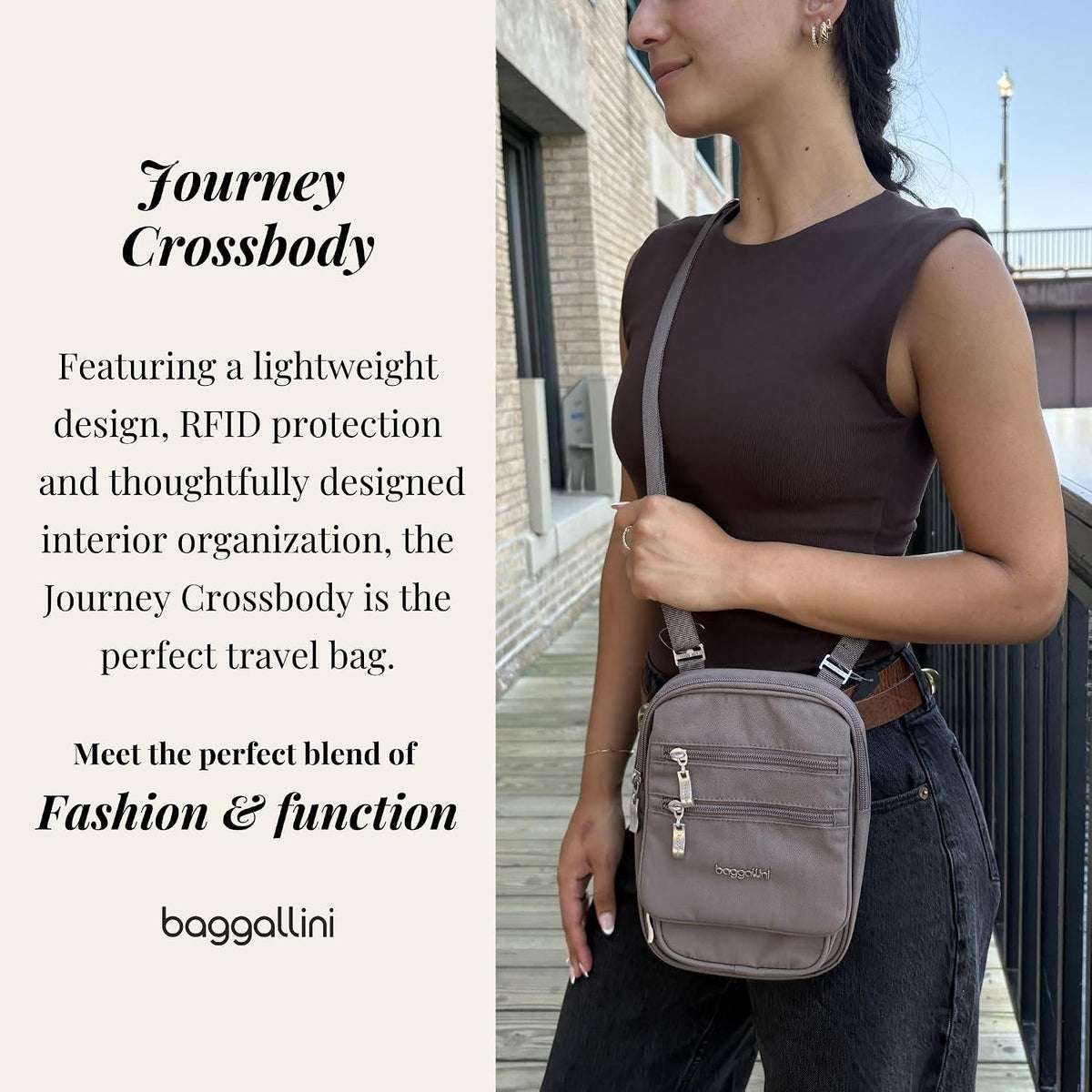 Journey Crossbody Bags for Women 9x6 Small Lightweight Travel Handbag W/RFID