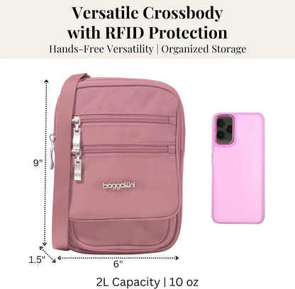 Journey Crossbody Bags for Women 9x6 Small Lightweight Travel Handbag W/RFID