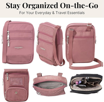 Journey Crossbody Bags for Women 9x6 Small Lightweight Travel Handbag W/RFID