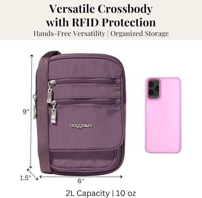 Journey Crossbody Bags for Women 9x6 Small Lightweight Travel Handbag W/RFID