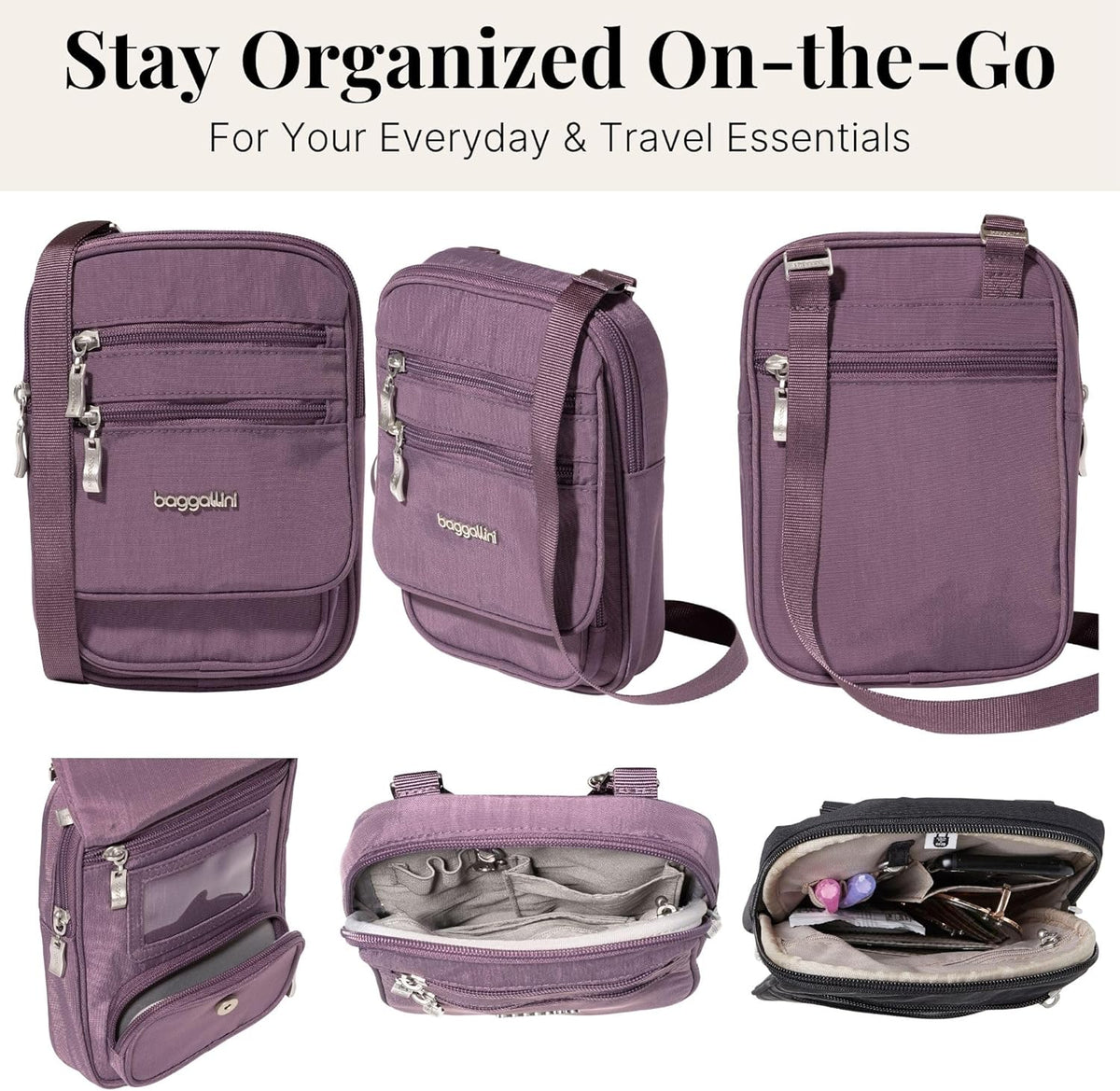 Journey Crossbody Bags for Women 9x6 Small Lightweight Travel Handbag W/RFID