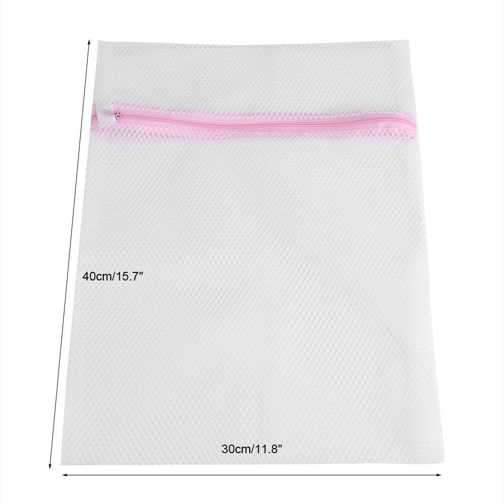 Mesh Laundry Bag For Washing Lingerie And Delicate Garments Women Wash Bag Washing Machine Bag Protect Blouse Hosiery Stocking Underwear Bra Etc With Premium Zipper (Coarse Mesh 30 * 40cm)
