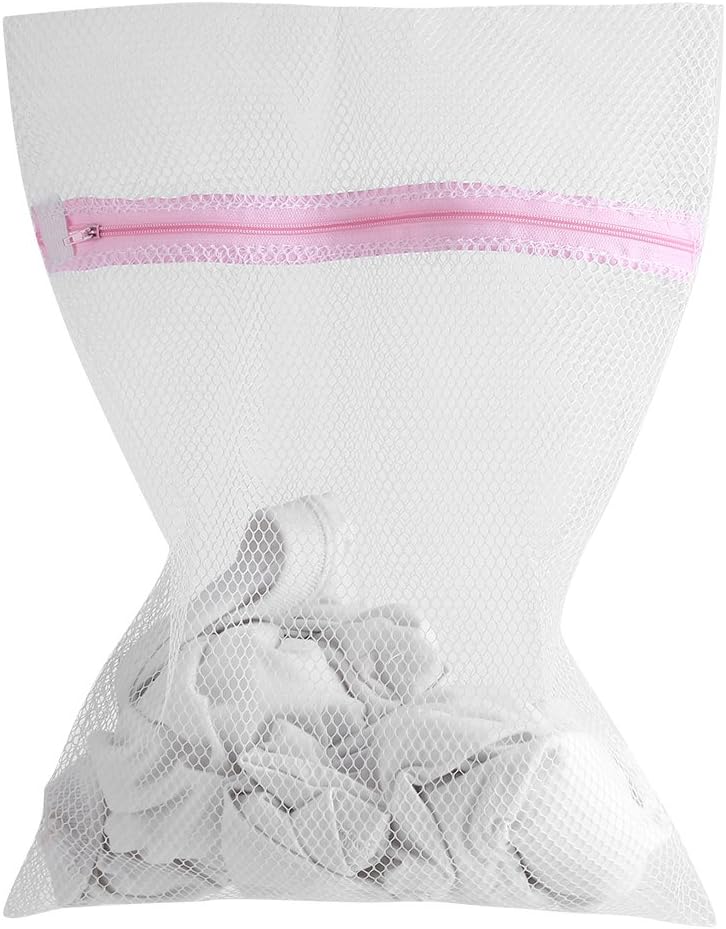 Mesh Laundry Bag For Washing Lingerie And Delicate Garments Women Wash Bag Washing Machine Bag Protect Blouse Hosiery Stocking Underwear Bra Etc With Premium Zipper (Coarse Mesh 30 * 40cm)