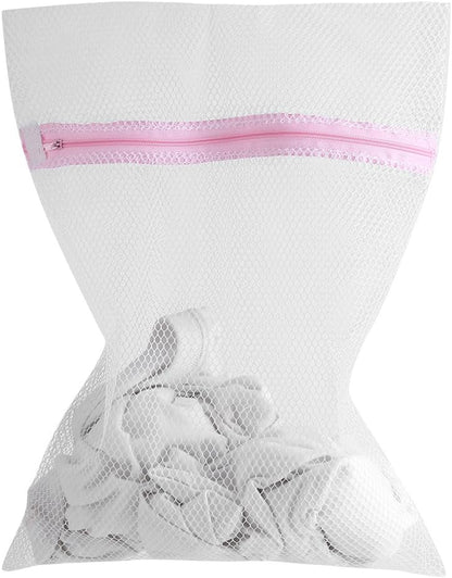 Mesh Laundry Bag For Washing Lingerie And Delicate Garments Women Wash Bag Washing Machine Bag Protect Blouse Hosiery Stocking Underwear Bra Etc With Premium Zipper (Coarse Mesh 30 * 40cm)