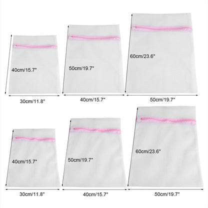 Mesh Laundry Bag For Washing Lingerie And Delicate Garments Women Wash Bag Washing Machine Bag Protect Blouse Hosiery Stocking Underwear Bra Etc With Premium Zipper (Coarse Mesh 30 * 40cm)