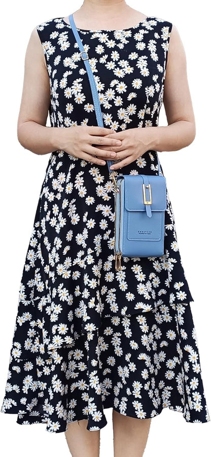 Small Cell Cross Body Purses for Women Mini Shoulder Handbags Zipper Crossbody Bags