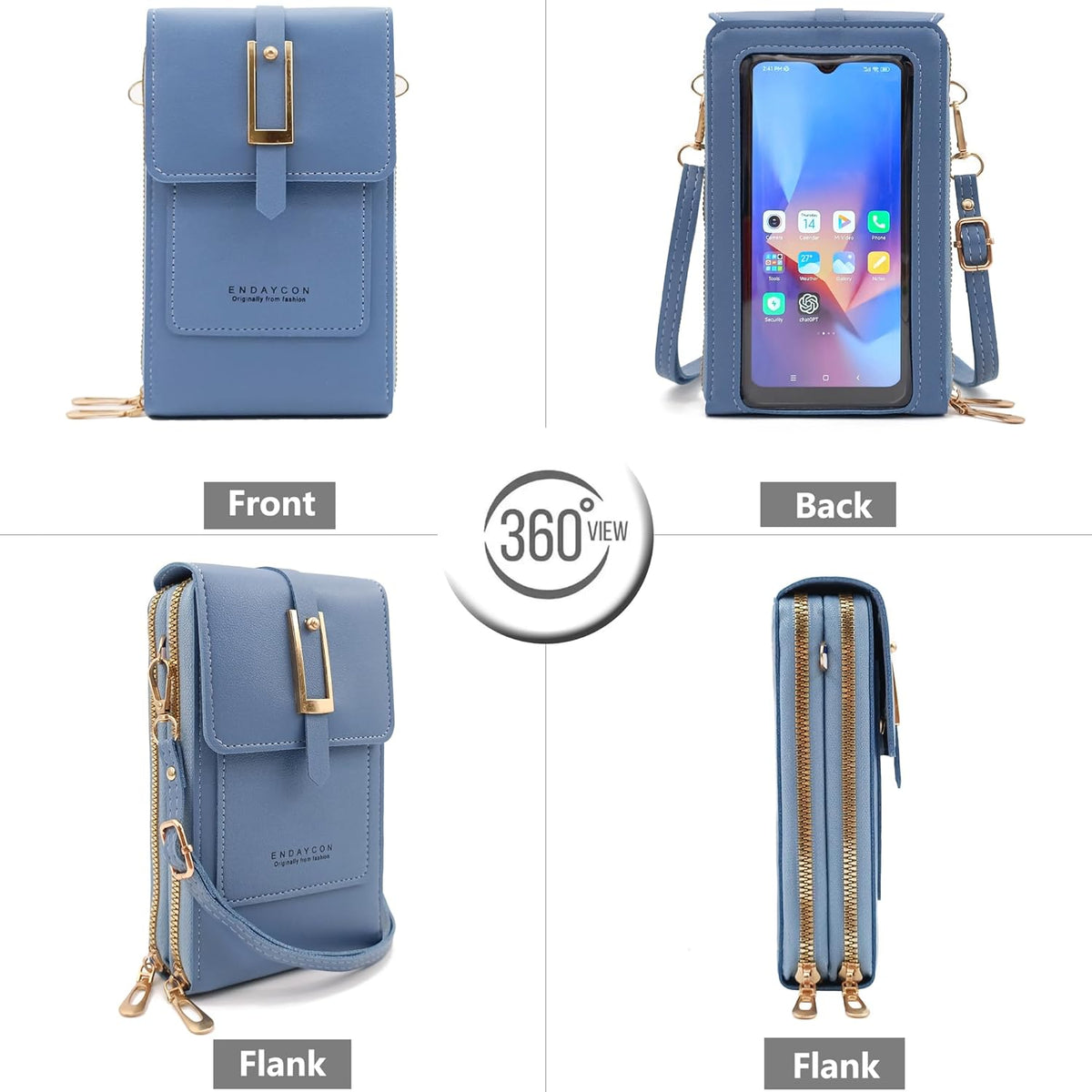 Small Cell Cross Body Purses for Women Mini Shoulder Handbags Zipper Crossbody Bags