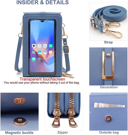Small Cell Cross Body Purses for Women Mini Shoulder Handbags Zipper Crossbody Bags