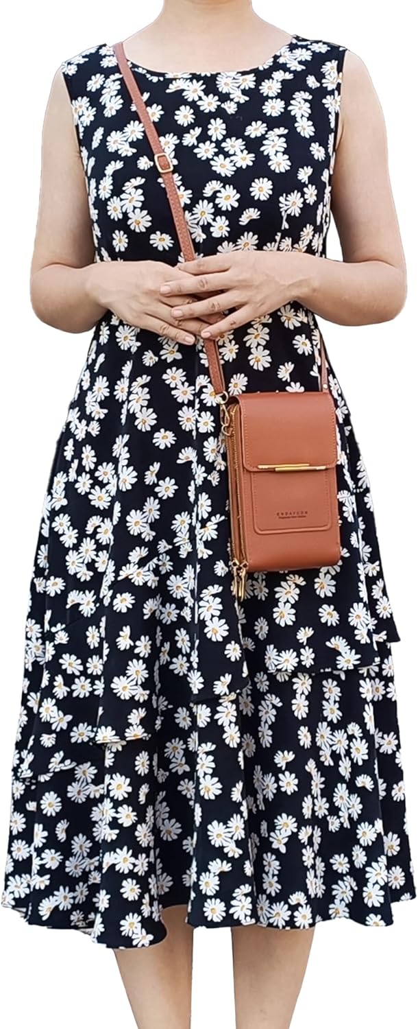 Small Cell Cross Body Purses for Women Mini Shoulder Handbags Zipper Crossbody Bags