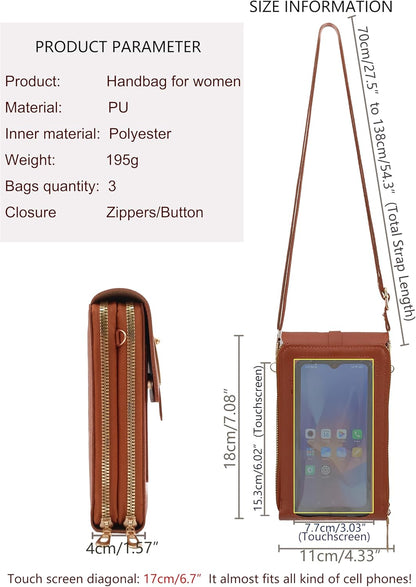 Small Cell Cross Body Purses for Women Mini Shoulder Handbags Zipper Crossbody Bags