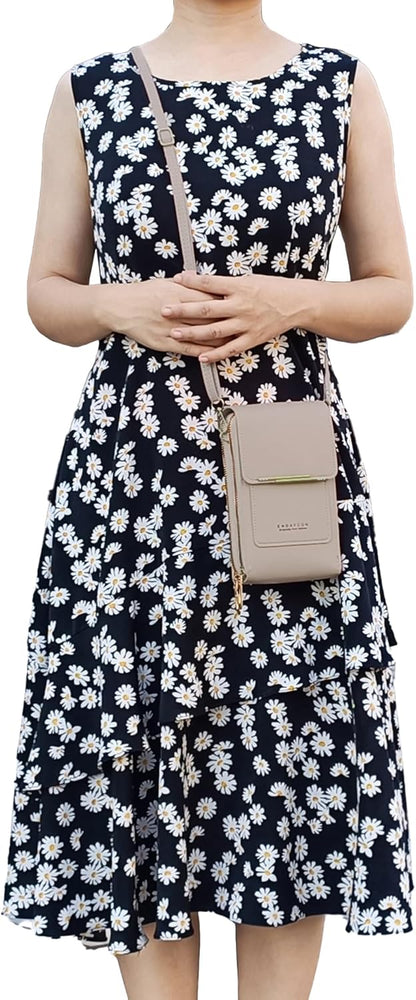 Small Cell Cross Body Purses for Women Mini Shoulder Handbags Zipper Crossbody Bags