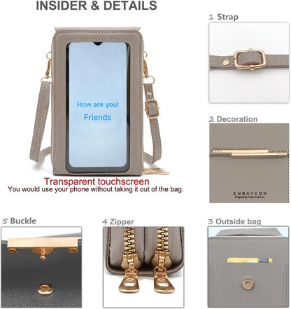 Small Cell Cross Body Purses for Women Mini Shoulder Handbags Zipper Crossbody Bags