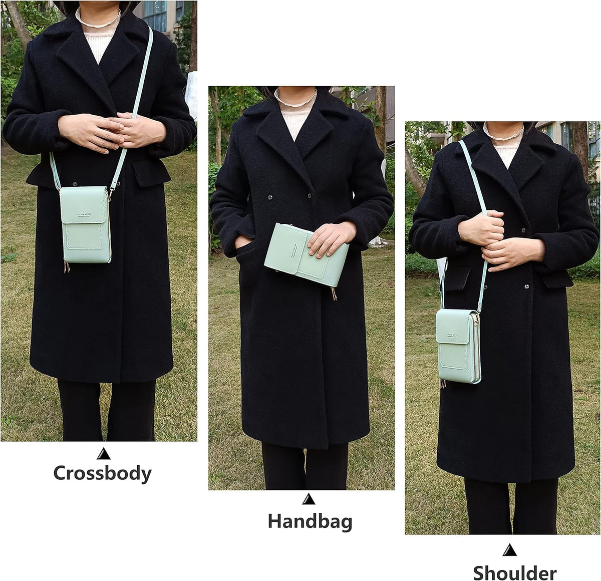 Small Cell Cross Body Purses for Women Mini Shoulder Handbags Zipper Crossbody Bags