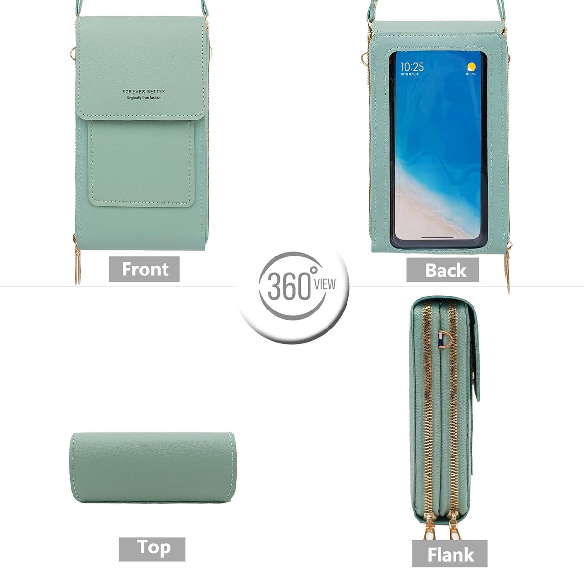 Small Cell Cross Body Purses for Women Mini Shoulder Handbags Zipper Crossbody Bags