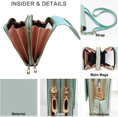 Small Cell Cross Body Purses for Women Mini Shoulder Handbags Zipper Crossbody Bags