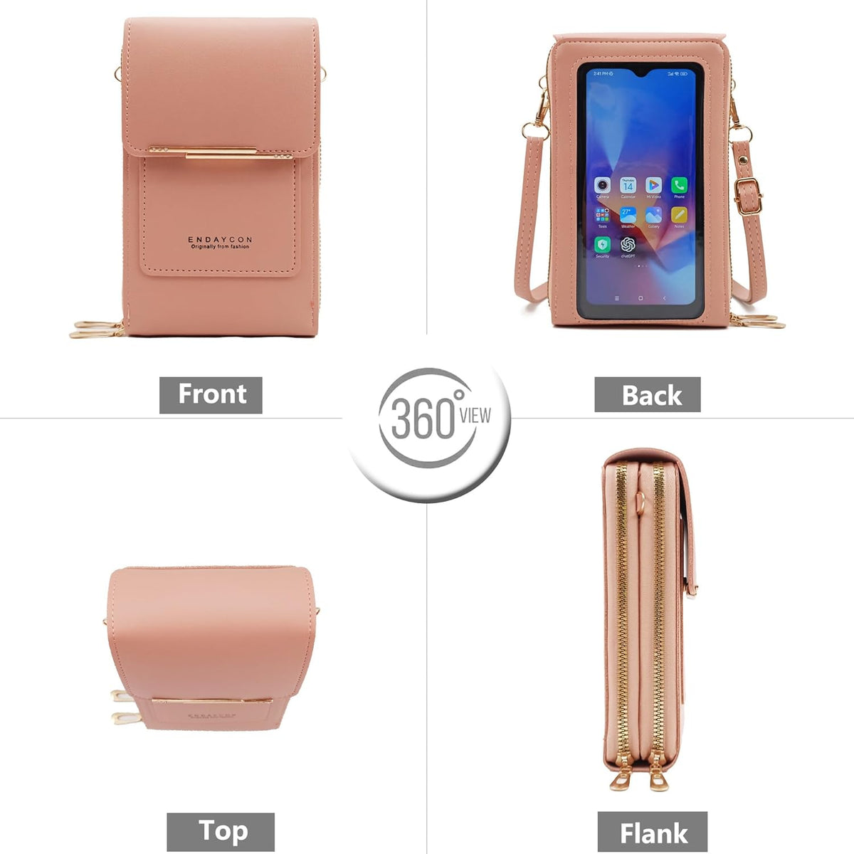 Small Cell Cross Body Purses for Women Mini Shoulder Handbags Zipper Crossbody Bags