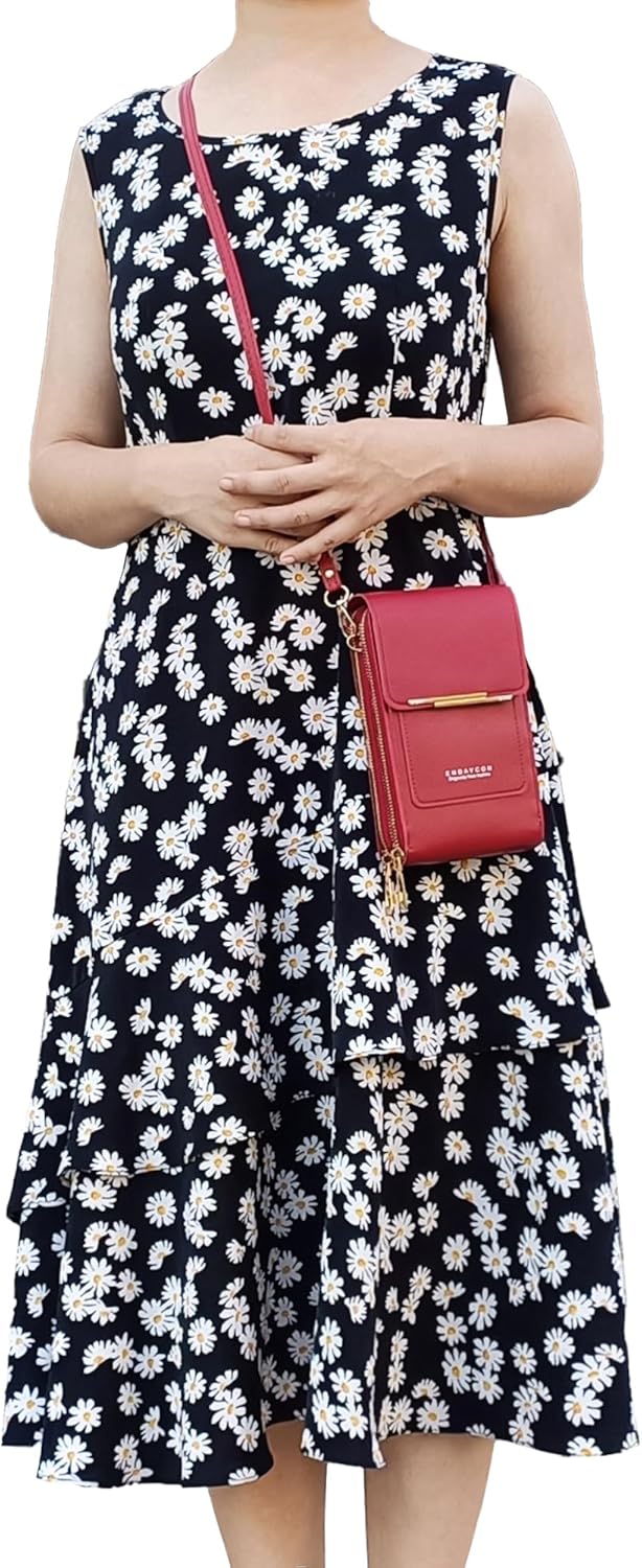 Small Cell Cross Body Purses for Women Mini Shoulder Handbags Zipper Crossbody Bags