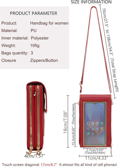 Small Cell Cross Body Purses for Women Mini Shoulder Handbags Zipper Crossbody Bags