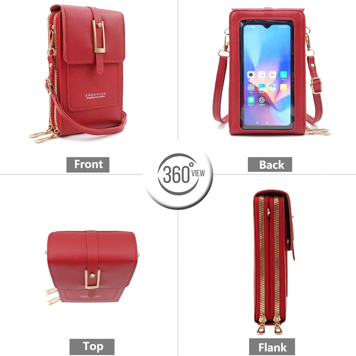 Small Cell Cross Body Purses for Women Mini Shoulder Handbags Zipper Crossbody Bags