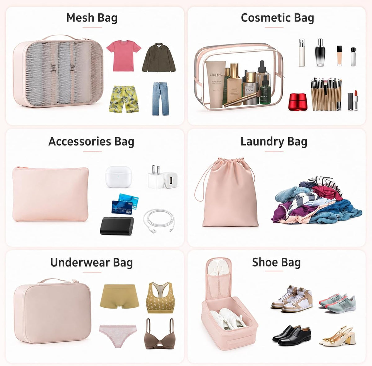 8 Set Packing Cubes for Travel with Clear Toiletry Bag, Durable Luggage Packing Organizers, Carry-On Accessories, TSA Approved See-Through Cubes, Space-Saving Storage Bags, Gifts for Women
