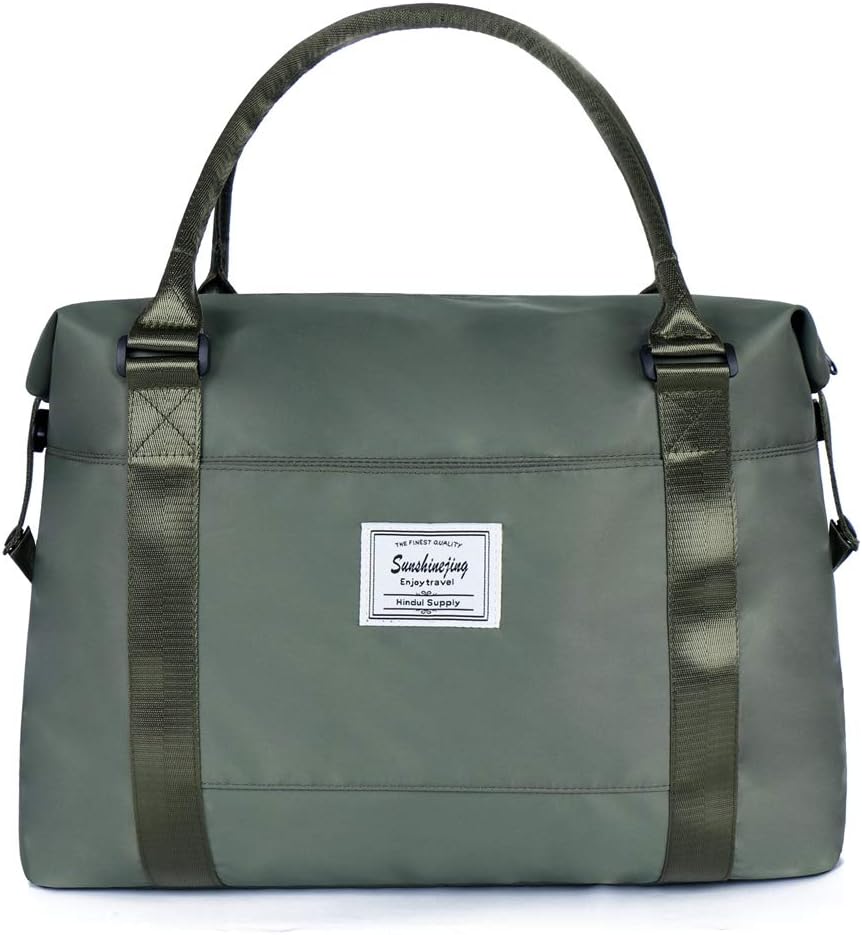 Unisex Large Travel Shoulder Weekender Overnight Bag Handbag Gym Tote Bag with Trolley Sleeve (Grey)