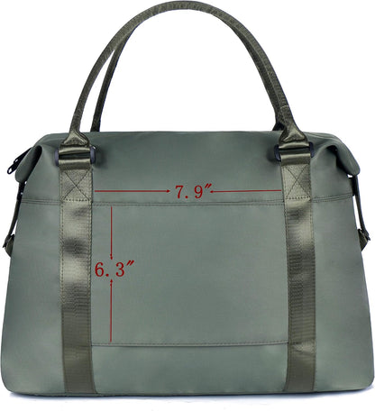 Unisex Large Travel Shoulder Weekender Overnight Bag Handbag Gym Tote Bag with Trolley Sleeve (Grey)