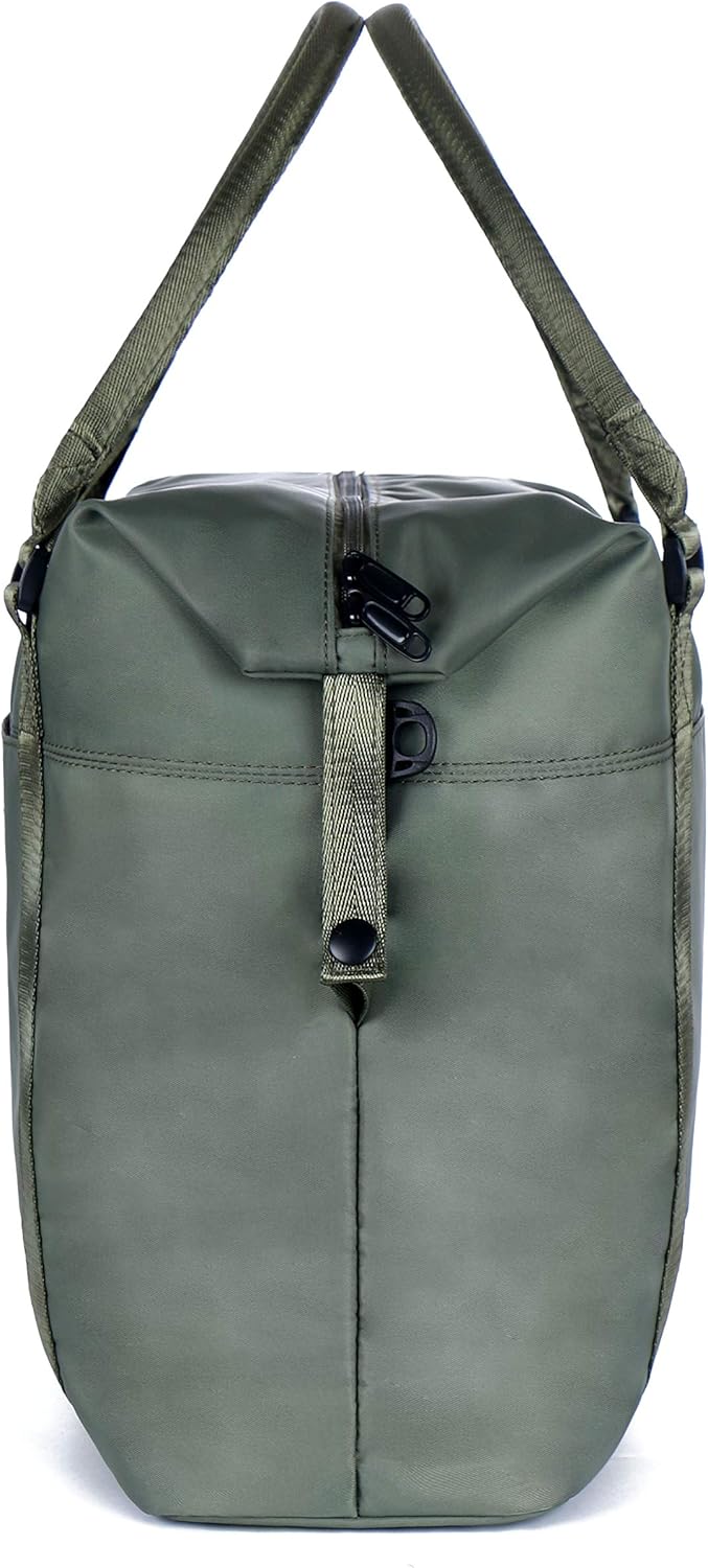 Unisex Large Travel Shoulder Weekender Overnight Bag Handbag Gym Tote Bag with Trolley Sleeve (Grey)