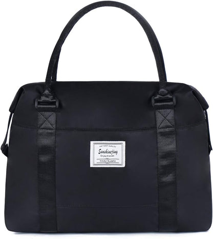 Unisex Large Travel Shoulder Weekender Overnight Bag Handbag Gym Tote Bag with Trolley Sleeve (Grey)