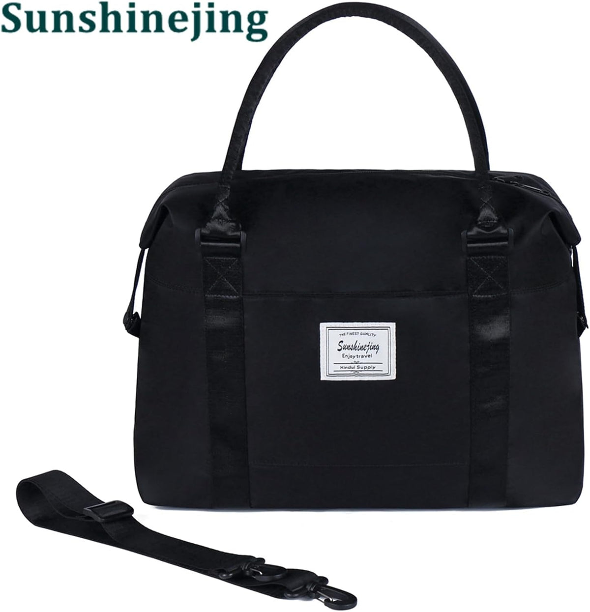 Unisex Large Travel Shoulder Weekender Overnight Bag Handbag Gym Tote Bag with Trolley Sleeve (Grey)