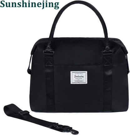 Unisex Large Travel Shoulder Weekender Overnight Bag Handbag Gym Tote Bag with Trolley Sleeve (Grey)